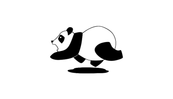 📱走るパンダのイラスト iPhone 6 壁紙・待ち受け