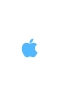 📱クリーン 水色のアップルのロゴ 白い背景 iPhone SE (第2世代) 壁紙・待ち受け