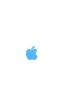 📱クリーン 水色のアップルのロゴ 白い背景 iPhone 13 mini 壁紙・待ち受け