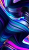 📱鮮やかなうねるような青・紫のライン ZenFone Max Pro (M2) 壁紙・待ち受け