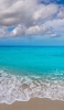 📱水色の綺麗な海と砂浜と青空 OPPO A5 2020 壁紙・待ち受け