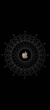 📱黒のアップルのロゴとアブストラクト Redmi Note 9T 壁紙・待ち受け