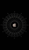 📱黒のアップルのロゴとアブストラクト iPhone 12 mini 壁紙・待ち受け