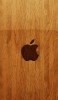 📱木の板 アップルのロゴ ウッド Galaxy S21 5G 壁紙・待ち受け