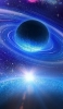 📱青い惑星と紫の惑星 綺麗な宇宙 AQUOS R2 compact 壁紙・待ち受け