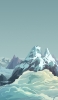 📱山脈と空と雲のイラスト ZenFone 7 壁紙・待ち受け