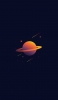 📱流れ星と土星のイラスト iPhone 13 mini 壁紙・待ち受け