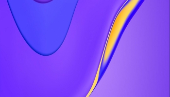 📱紫・青・黄色のリキッド風テクスチャー Xperia 5 壁紙・待ち受け