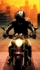 📱黒いライダージャケット バイク ヘルメット Xperia 8 Lite 壁紙・待ち受け