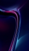 📱青とピンクの光沢のある曲線 iPhone 13 mini 壁紙・待ち受け