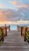 📱朝焼け 綺麗な海と木の桟橋 ZenFone Max Pro (M2) 壁紙・待ち受け