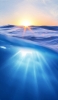 📱夕日と綺麗な青い海 ZenFone 7 Pro 壁紙・待ち受け