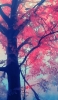 📱幻想的な森の大きな紅葉の樹 moto g9 play 壁紙・待ち受け
