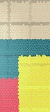 📱茶色・緑・黄色・ピンクのタイル状のテクスチャー OPPO A73 壁紙・待ち受け