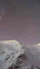 📱黒い星空と雪山 Redmi Note 9S 壁紙・待ち受け