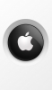 📱白い背景 黒の円 白いアップルのロゴ ZenFone 7 Pro 壁紙・待ち受け