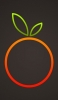 📱オレンジ・緑のグラデーションのアップルのロゴ ZenFone 7 Pro 壁紙・待ち受け