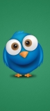 📱青い鳥 緑の背景 Twitter ZenFone 7 Pro 壁紙・待ち受け
