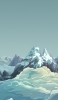 📱雪山と雲海と空 イラスト AQUOS R2 compact 壁紙・待ち受け