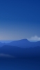 📱綺麗な青色の空と山脈 水墨画 AQUOS R2 compact 壁紙・待ち受け