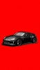 📱黒のかっこいいスポーツカー 赤い背景 iPhone 12 mini 壁紙・待ち受け