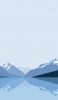 📱薄い水色の空 雪山 湖 イラスト ZenFone Max Pro (M2) 壁紙・待ち受け
