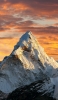 📱綺麗な夕暮れの空と壮大な雪山 ZenFone Max Pro (M2) 壁紙・待ち受け
