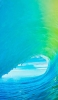 📱水色・緑の綺麗な波 青空 Xperia 8 壁紙・待ち受け
