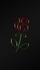📱赤・緑の薔薇 簡易的なアート ZenFone 7 Pro 壁紙・待ち受け