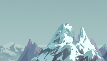 📱雪山と雲のイラスト Xperia 5 壁紙・待ち受け