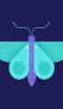📱蝶のアイコン 紫と緑 Xperia 10 II 壁紙・待ち受け