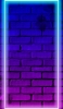 📱水色・紫の光る枠 ブロック OPPO Reno3 A 壁紙・待ち受け