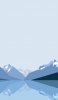 📱銀世界 雪山と湖 イラスト Xperia 8 Lite 壁紙・待ち受け