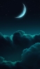 📱青い月と雲 OPPO A73 壁紙・待ち受け