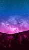 📱青・紫の銀河 赤土色の山 ZenFone Max Pro (M2) 壁紙・待ち受け