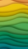 📱オレンジ・黄・緑・青の波形 段差 Redmi Note 9S 壁紙・待ち受け