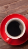 📱赤いお皿とコーヒーカップ OPPO Reno3 A 壁紙・待ち受け