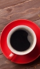 📱赤いお皿とコーヒーカップ OPPO A5 2020 壁紙・待ち受け