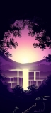 📱紫の景色 滝と森 Mi 10 Lite 5G 壁紙・待ち受け