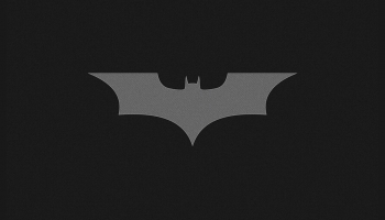 📱灰色のバットマンのロゴ 黒の背景 iPhone 13 Pro Max 壁紙・待ち受け