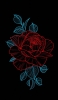 📱赤い薔薇のイラスト 黒の背景 Galaxy S21 5G 壁紙・待ち受け