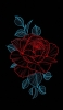 📱赤い薔薇のイラスト 黒の背景 moto e7 power 壁紙・待ち受け