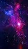 📱青・紫の宇宙 綺麗な星 arrows M05 壁紙・待ち受け
