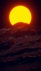 📱赤い太陽と荒涼とした土地 ZenFone 7 Pro 壁紙・待ち受け