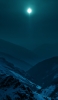 📱青白く光る月 雪山 ZenFone Max Pro (M2) 壁紙・待ち受け