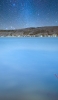 📱青い星空 銀河 綺麗な湖 湖畔の街 ZenFone Max Pro (M2) 壁紙・待ち受け