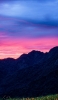 📱青・ピンクの空と山のシルエット Redmi Note 9S 壁紙・待ち受け