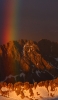 📱茶色い岩山と虹 ZenFone 7 Pro 壁紙・待ち受け