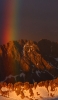 📱茶色い岩山と虹 Galaxy A32 5G 壁紙・待ち受け