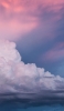 📱青・ピンクのグラデーションの空 白い雲 ZenFone 7 Pro 壁紙・待ち受け